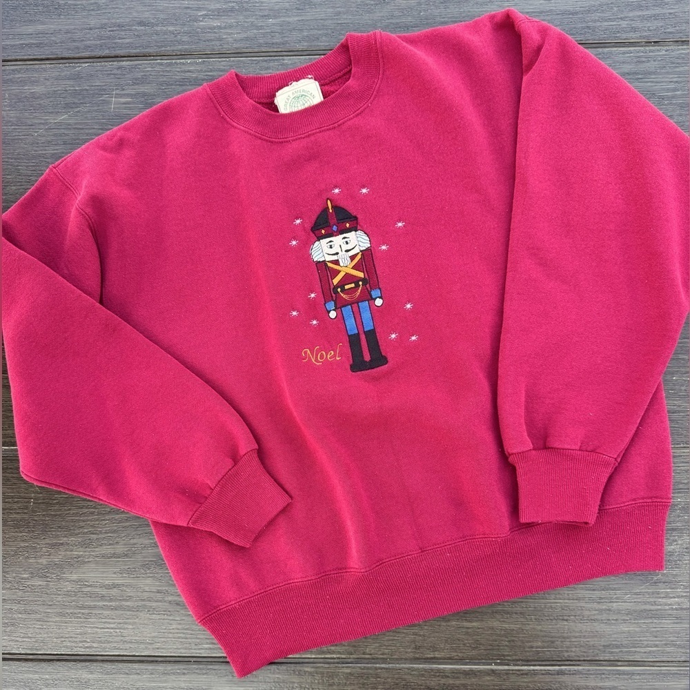 Vintage Great American Lakes & Timbers Nutcracker Embroidered Crew Sweatshirt LG